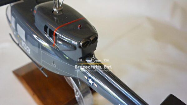 Model of UH-1N Twin Huey US NAVY 103 Aircraft with detailed craftsmanship.